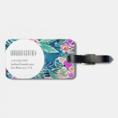 海軍熱帯楽園の花柄 ラゲッジタグ (裏面横)