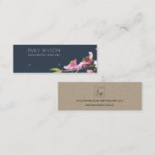 海軍用さくらんぼブロッサムスタッドイヤリング表示ロゴ スキニー名刺 (正面/裏面)