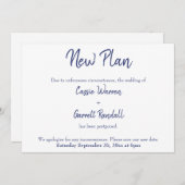 海軍白人新日延期結婚発表 招待状 (正面/裏面)