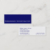 海軍白保険調査士名刺 スキニー名刺 (正面/裏面)
