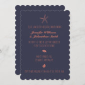 海軍砲弾のリハーサルディナー招待状をホタテ 招待状 (正面/裏面)