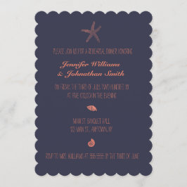 海軍砲弾のリハーサルディナー招待状をホタテ 招待状