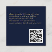 海軍神秘的な天日月QRコード結婚ズ エンクロージャーカード (裏面)