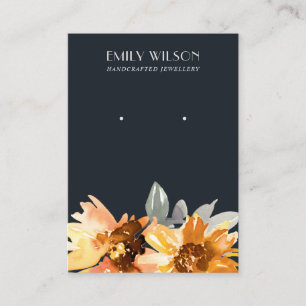 海軍秋秋ヒマワリスタッドイヤリングディスプレイ 名刺