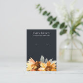 海軍秋秋ヒマワリスタッドイヤリングディスプレイ 名刺 (スタンド正面)