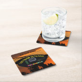 海軍空軍海兵隊員ベトナム南戦争ヴェッツ スクエアペーパーコースター (インサイチュ)