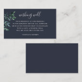 海軍素朴の望み結婚の森の葉 エンクロージャーカード (正面/裏面)