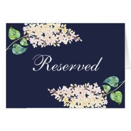 海軍結婚の予約サイン。白色薄紫フローラ