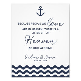 海軍結婚の天国で結婚のサイン航海の フォトプリント