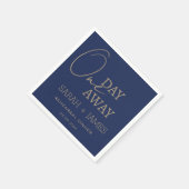海軍結婚の1日リハーサル遠くにディナーパーティー スタンダードカクテルナプキン (角)