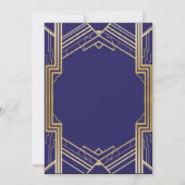 海軍結婚式招待状1920年金ゴールドアールデコ 招待状 (裏面)