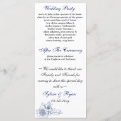 海軍結婚式 プログラム (裏面)