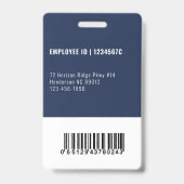 海軍職員写真IDバーコード企業セキュリティ バッジ (裏面)