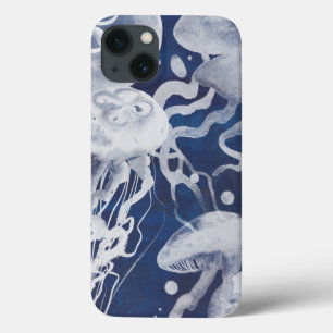 海軍背景のくらげ iPhone 13ケース