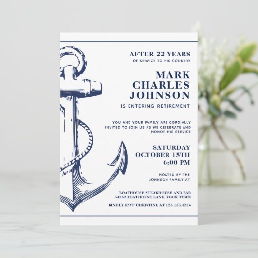 海軍航海のいかり航海の退職 招待状 (スタンド正面)