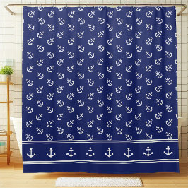 海軍航海のいかり シャワーカーテン