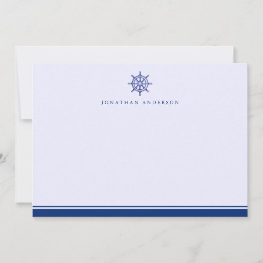 海軍航海のがヘルムノートカードをテーマにした ノートカード (正面)