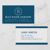 海軍航海のなロープの船遊びの魚釣りのチャーター 名刺 (正面/裏面)