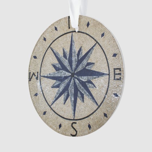 海軍航海のな磁針北の南東の西の大理石 オーナメント (正面)