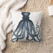 海軍航海のなSteampunkのタコのヴィンテージKraken クッション (ブランケット)