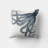 海軍航海のなSteampunkのタコのヴィンテージKraken クッション (裏面)