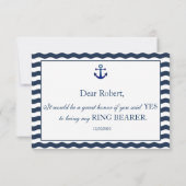 海軍航海のの波が私のリングや輪を担う 招待状 (裏面)