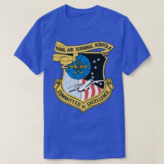 海軍航空基地ノーフォークwoテキストX Tシャツ (デザイン正面)