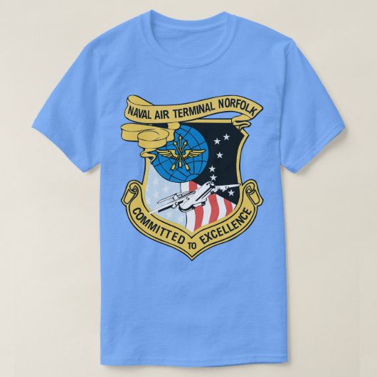海軍航空基地ノーフォークwoテキストX Tシャツ (デザイン正面)