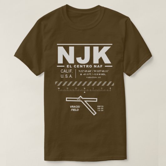 海軍航空施設エルセントロNJK Tシャツ (デザイン正面)