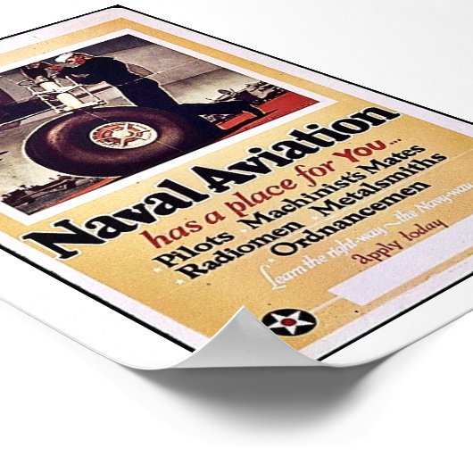 海軍航空 ポスター (角)