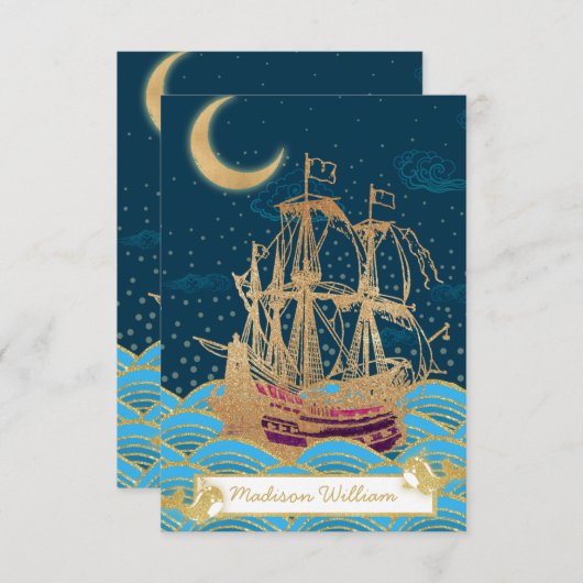 海軍艦隊の月光の下で小さなクジラ (正面/裏面)