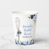 海軍花が間もなく泡立つ遠くにブライダルシャワー 紙コップ (裏面)