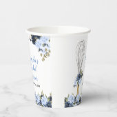 海軍花が間もなく泡立つ遠くにブライダルシャワー 紙コップ (左)