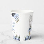 海軍花が間もなく泡立つ遠くにブライダルシャワー 紙コップ (右)