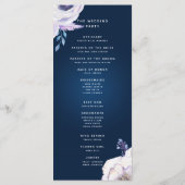 海軍薄紫バラ結婚の式典計画 メニュー (裏面)