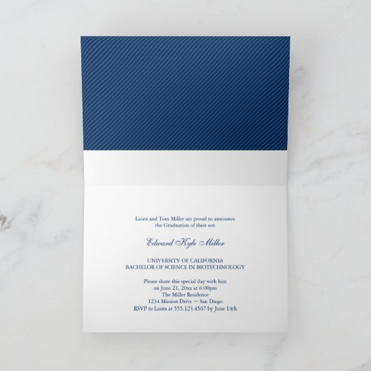 海軍誇りを持った白卒業発表 招待状 (内部)