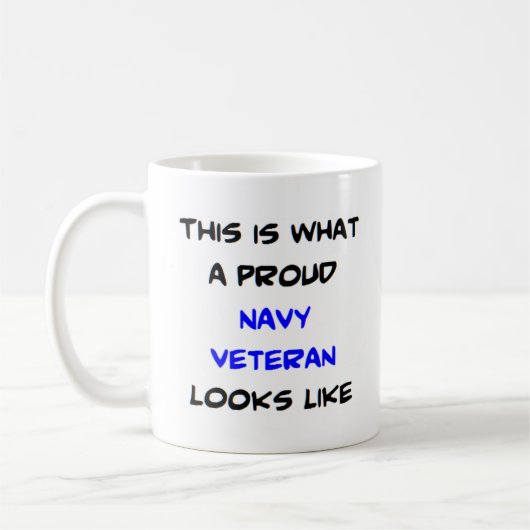 海軍誇りを持った退役軍人 コーヒーマグカップ (左)