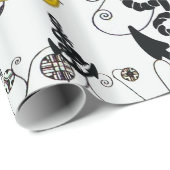 海軍調の装飾 美しさ ファッション 青い宝石のモノグラム ラッピングペーパー (ロールコーナー)