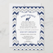 海軍象少年ベビーにかわいい詩が振りかけられる 招待状 (正面)