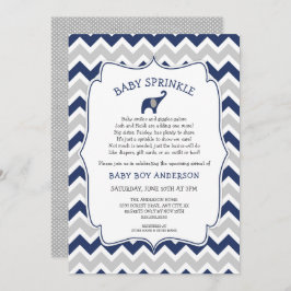 海軍象少年ベビーにかわいい詩が振りかけられる 招待状