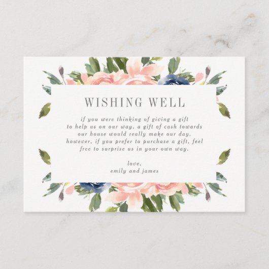 海軍赤面ギフト登録簿又はWishing Well Card #NBC エンクロージャーカード (正面)
