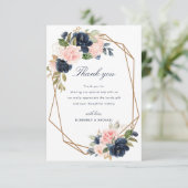 海軍赤面フローラ幾何学結婚サンキューカード サンキューカード (スタンド正面)