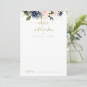 海軍赤面フローラ結婚金ゴールドの願い アドバイスカード (スタンド正面)