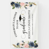 海軍赤面金ゴールドフローラ卒業生卒 横断幕 (縦)