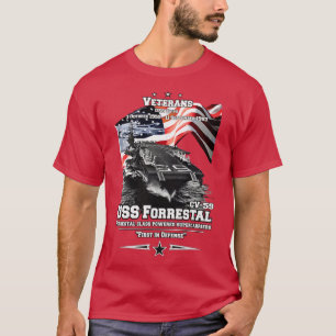 海軍軍人のUSSフォーレストラルを覚えている Tシャツ