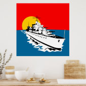 海軍軍艦艦ビッグガンポスター ポスター (キッチン)
