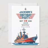 海軍軍艦誕生日 招待状 (正面)