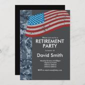 海軍軍隊退職金，陸軍，退職パーティー 招待状 (正面/裏面)