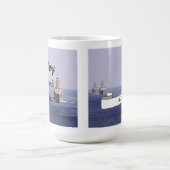 海軍退役軍人のパートナー コーヒーマグカップ (中央)