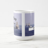 海軍退役軍人の夫 コーヒーマグカップ (中央)